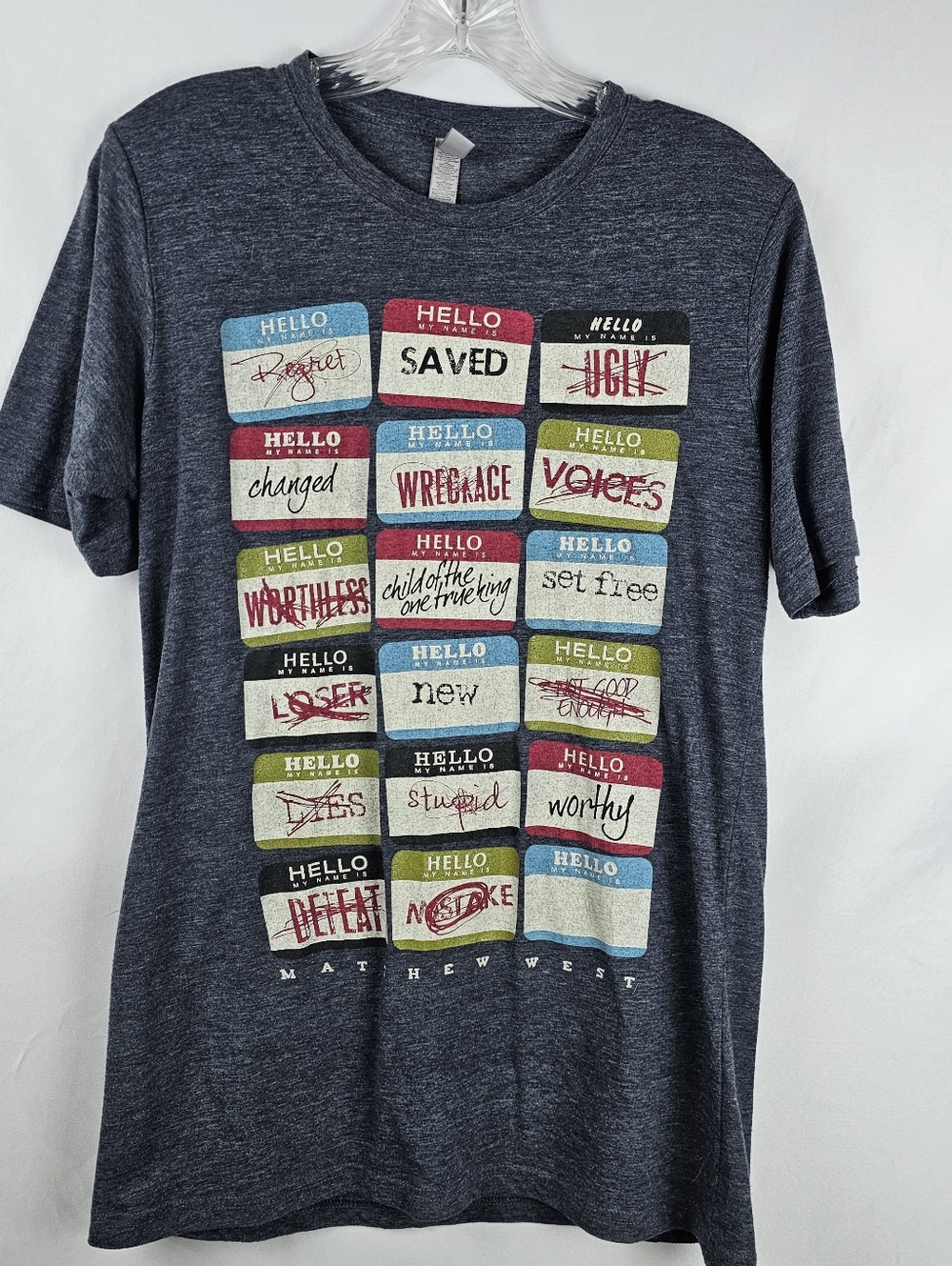 Matthew West Hello, My Name Is Graphic Concert T-shirt Small